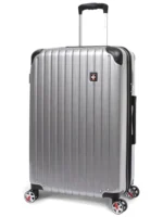 SwissTech Exhibition Polycarbonate Hard Side Check Luggage Silver