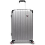 SwissTech Exhibition Polycarbonate Hard Side Check Luggage Silver - Image 12