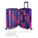 iFLY Hard Sided Fibertech Printed Luggage, Midnight Berry - Image 7