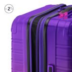 iFLY Hard Sided Fibertech Printed Luggage, Midnight Berry - Image 6
