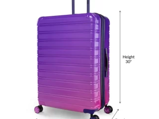 iFLY Hard Sided Fibertech Printed Luggage, Midnight Berry