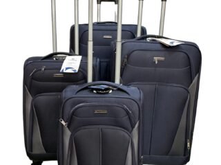 Saimede 4pcs Softside Luggage Trolley