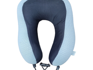 Burbros Neck Pillow Memory Foam Light Blue