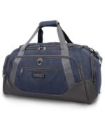 SwissTech Excursion Blue 24 Travel Duffel - Durable 600D Polyester, Water-Resistant Bottom, Multiple Compartments