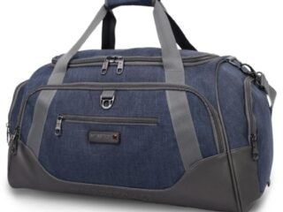 SwissTech Excursion Blue 24 Travel Duffel - Durable 600D Polyester, Water-Resistant Bottom, Multiple Compartments