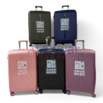 ICarry Toledo Series 3 piece premium luggage set in broad sizes showing small, medium, and large suitcases.